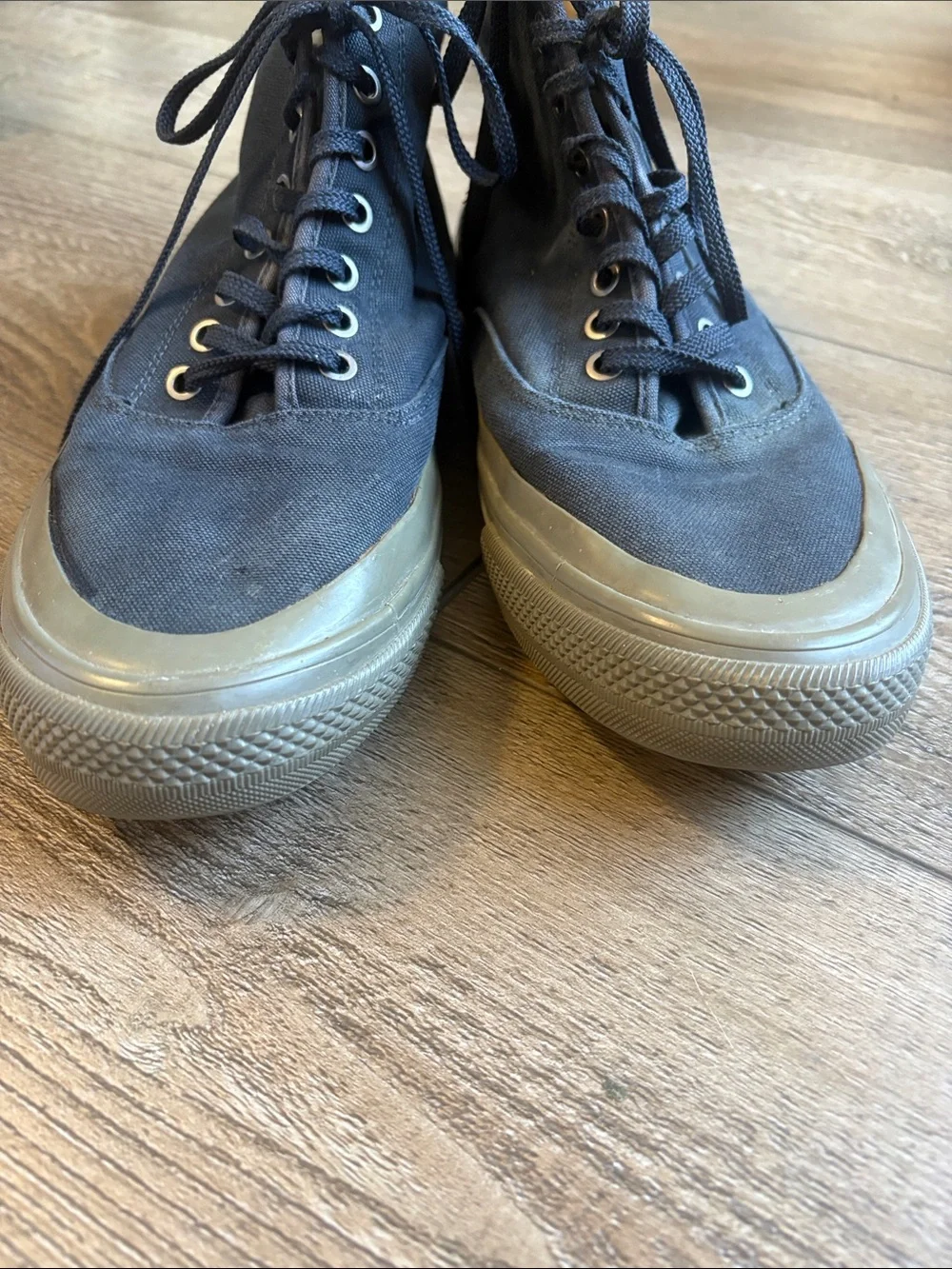 SeaVees Men's Mariners Boots Canvas High-Top Sneakers in Peacoat Navy